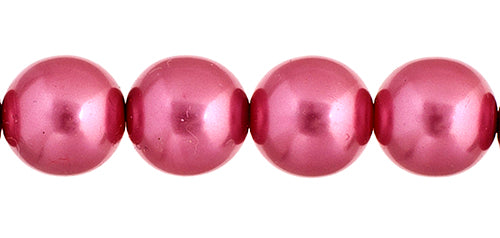Czech Glass Pearls 8mm Rose 22/Strand