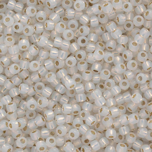 6/0 Toho Seed Beads #2100 Silver Lined Milky White 8-9g Vial