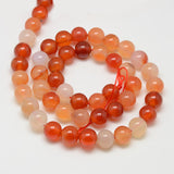 Perles de cornaline de 8 mm (naturelles/teintes) brin de 15 à 16 po