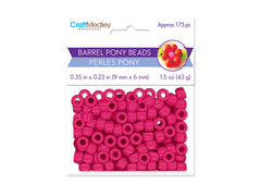 Pony Beads 175/pk - Opaque Dark Pink