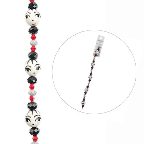 Crystal Lane Ceramic Face Black/White Mix 7in