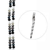 Crystal Lane Rondelle 4x6mm Op Grey Mix 78/pk