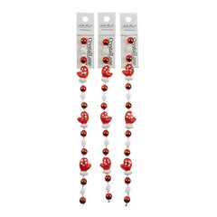 Crystal Lane Holiday Lampwork Red Mittens 7" Strand