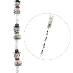 Crystal Lane Holiday Sparkly Snowman Stack 7" Strand
