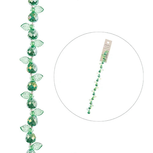 Crystal Lane Pears & Leaves Green 7in