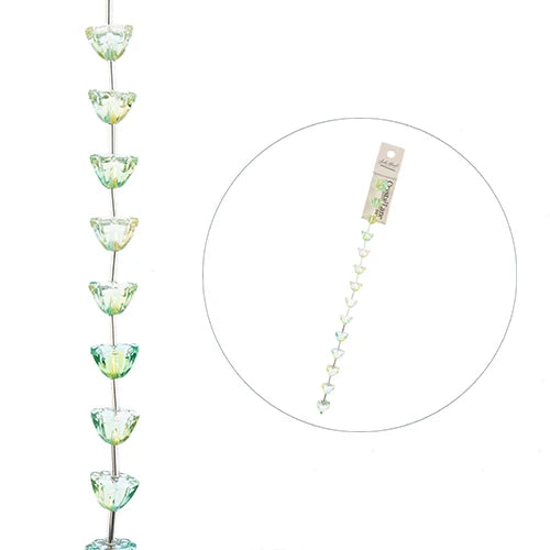 Crystal Lane Lotus 10mm Green & Blue Mix 7in