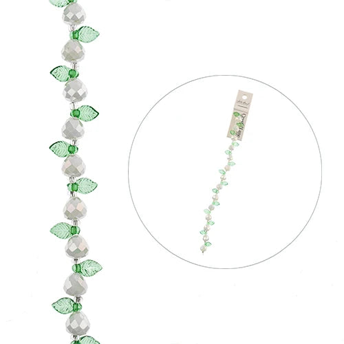 Crystal Lane Pears & Leaves White 7in