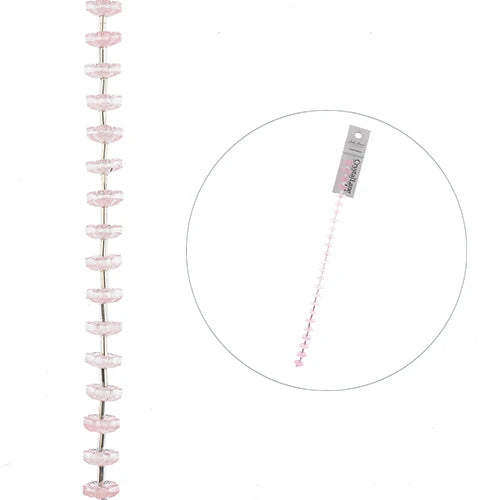 Crystal Lane Flower Caps 8mm Pink 7in