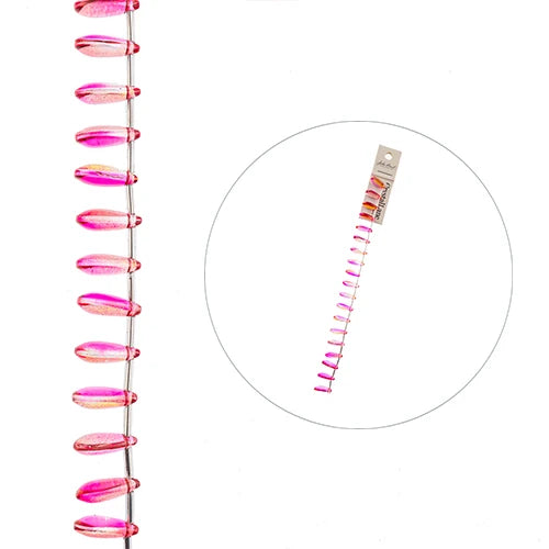 Crystal Lane Teardrop 8x14mm Yellow & Pink 7in
