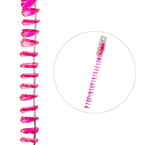 Crystal Lane Leaf 15x16mm Pink 7in