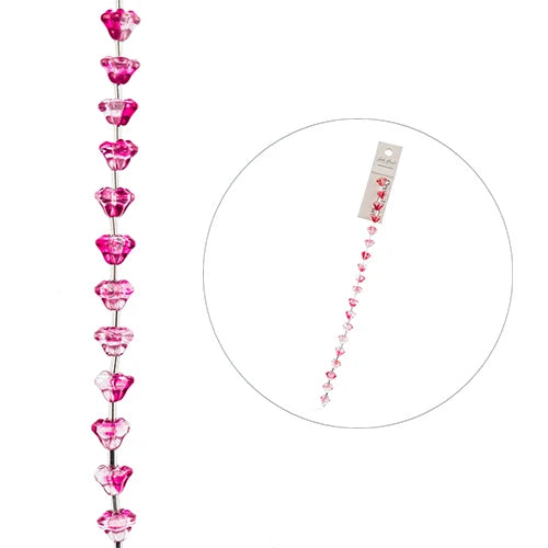 Crystal Lane Flowers 6x8mm Red 7in