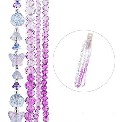 Crystal Lane Butterflies & Flowers Ombre Purple 7in