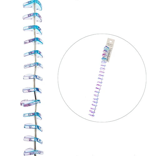 Crystal Lane Leaf 15x16mm Purple & Blue 7in