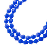 Crystal Lane Bicone 6mm Opaque Dark Sapphire 2x7" Strand