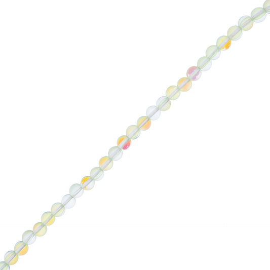 Crystal Lane Glow in the Dark 6mm Round Beads Green AB 7" Strand