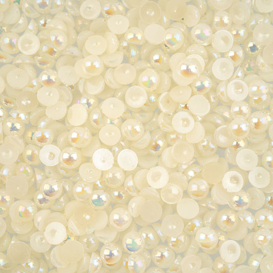 Crystal Lane DIY Flat Back Pearls 5mm White AB 575/pk
