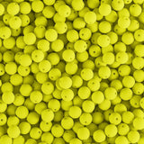 Czech Glass Beads 4mm Round Velvet Neon Yellow 46/Strand