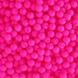 Czech Glass Beads 4mm Round Velvet Neon Pink 46/Strand