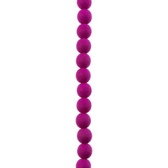 Czech Glass Beads 6mm Round Velvet Fuchsia 30/Strand