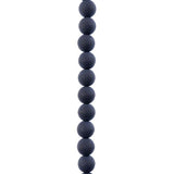 Czech Glass Beads 8mm Round Velvet Black 23/Strand
