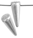 Czech Glass Spike Beads 7x17mm Crystal Labrador Fullcoat 25/strand
