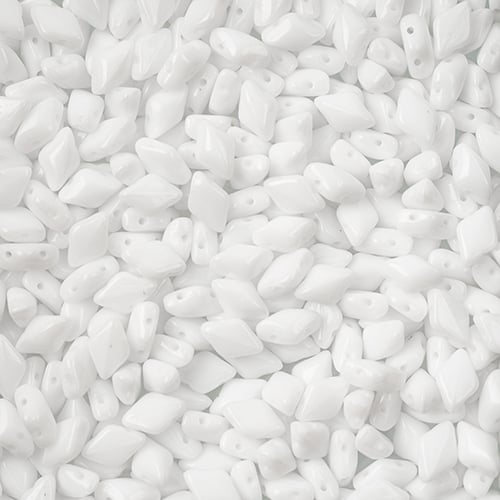 Matubo Czech Gemduo Beads Chalk White 13g