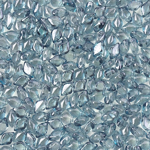 Matubo Czech Gemduo Beads Crystal Blue Luster 13g