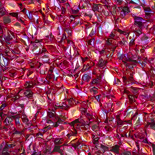 Matubo Czech Gemduo Beads Summer Rainbow Pink 13g