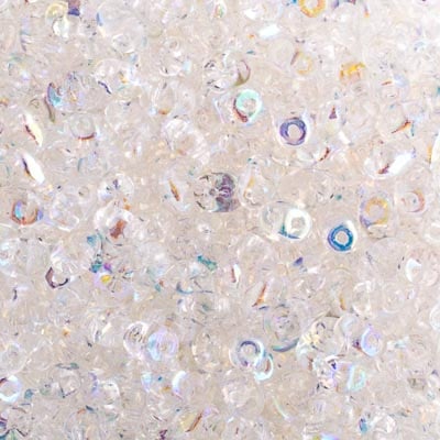 Matubo Czech Superduo Beads Crystal AB 22g