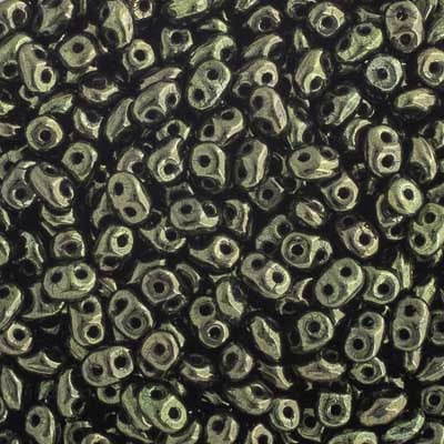 Matubo Czech Superduo Beads Jet Red Luster 22g