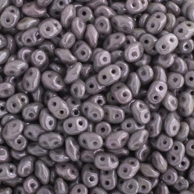 Matubo Czech Superduo Beads Chalk Jet Luster 22g