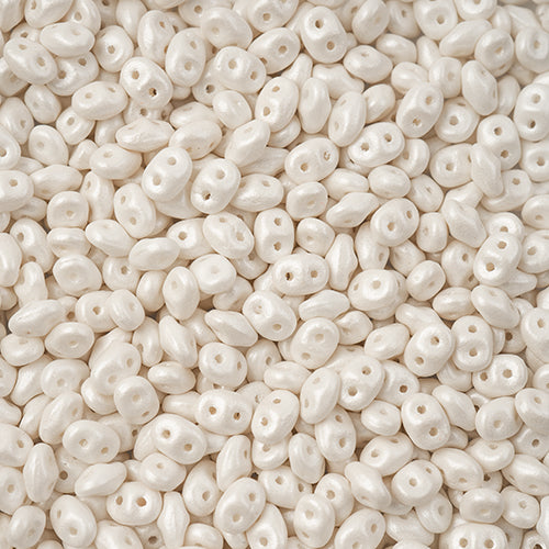 Matubo Czech Superduo Beads Pearl Shine White 22g