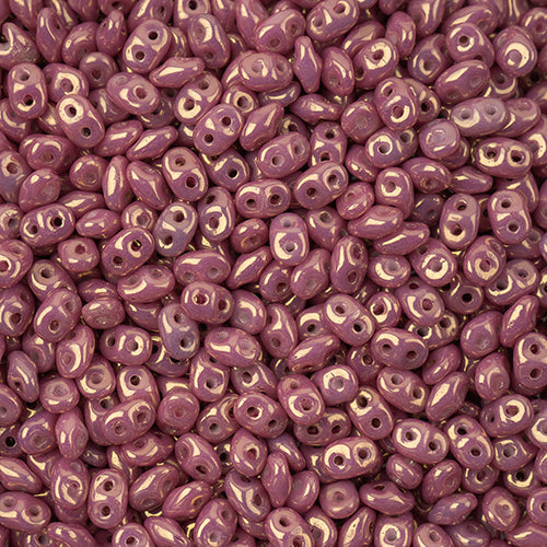 Matubo Czech Superduo Beads Chalk Violet Luster 22g