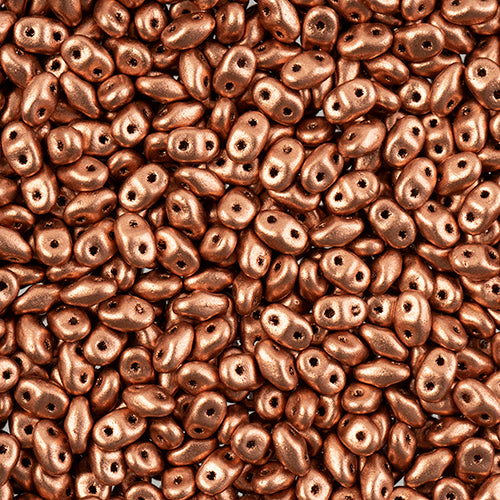 Matubo Czech Miniduo Beads Crystal Bronze Vintage Copper 13g