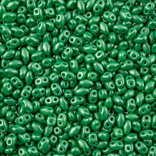 Matubo Czech Miniduo Beads Pearl Shine Light Green 13g