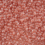 Matubo Czech Miniduo Beads Opal Rose White Luster 13g