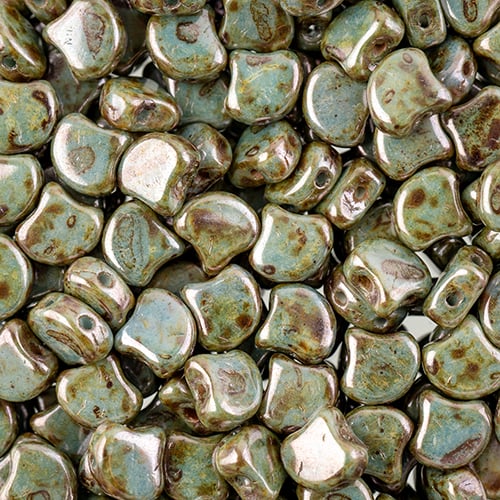 Matubo Czech Ginko Beads Chalk Lazure Blue 12g