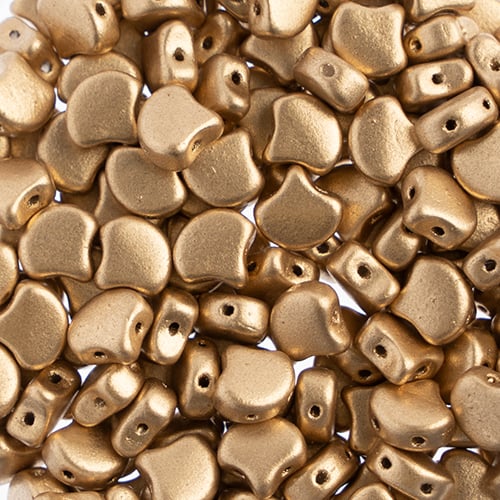 Matubo Czech Ginko Beads Crystal Bronze Pale Gold 12g