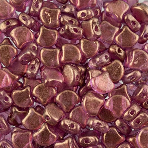 Matubo Czech Ginko Beads Crystal Halo Persian Pink 12g