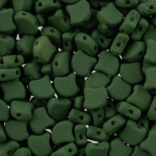 Matubo Czech Ginko Beads Neon Forest Green 12g