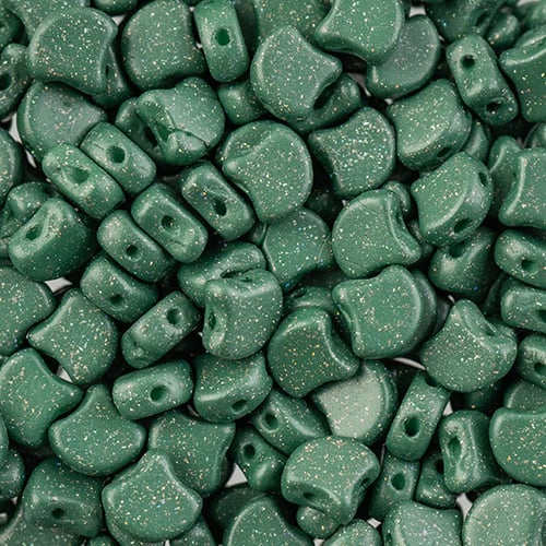Matubo Czech Ginko Beads Stardance Hunter Green 12g