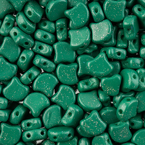 Matubo Czech Ginko Beads Stardance Emerald 12g