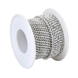 Metal 2mm Silver Pearl & Rhinestone Banding 10yd/pk