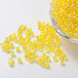 Round Plastic Beads 5mm Yellow AB 25g