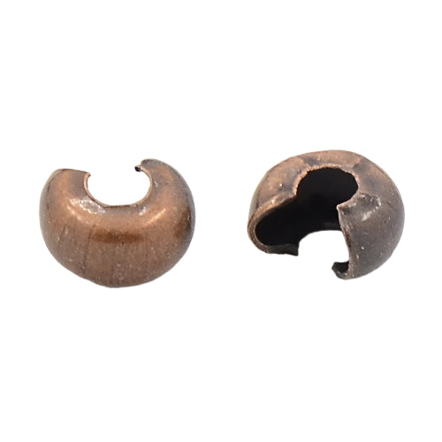 Crimp Cover 4mm Antique Copper 100/pk