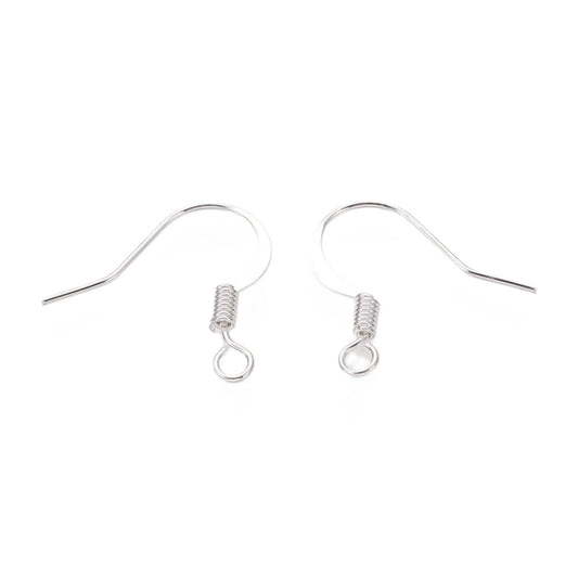 Silver Fish Hook Earrings 10/pk