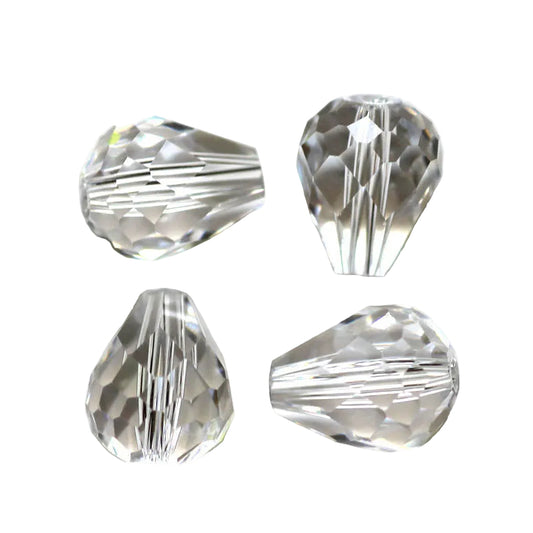 K9 Glass Teardrop Beads 12x10mm Crystal 10/pk