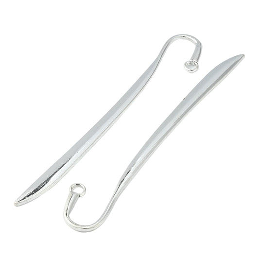Bookmark Plain 4.75" Antique Silver 5/pk