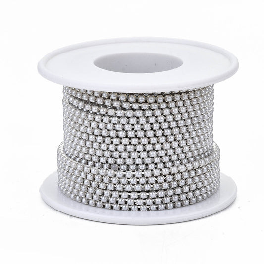 Metal 2mm Silver Pearl Banding 10yd/pk