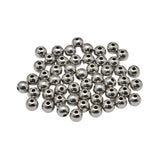 Round Metal Bead 6mm Platinum Plated 50/pk